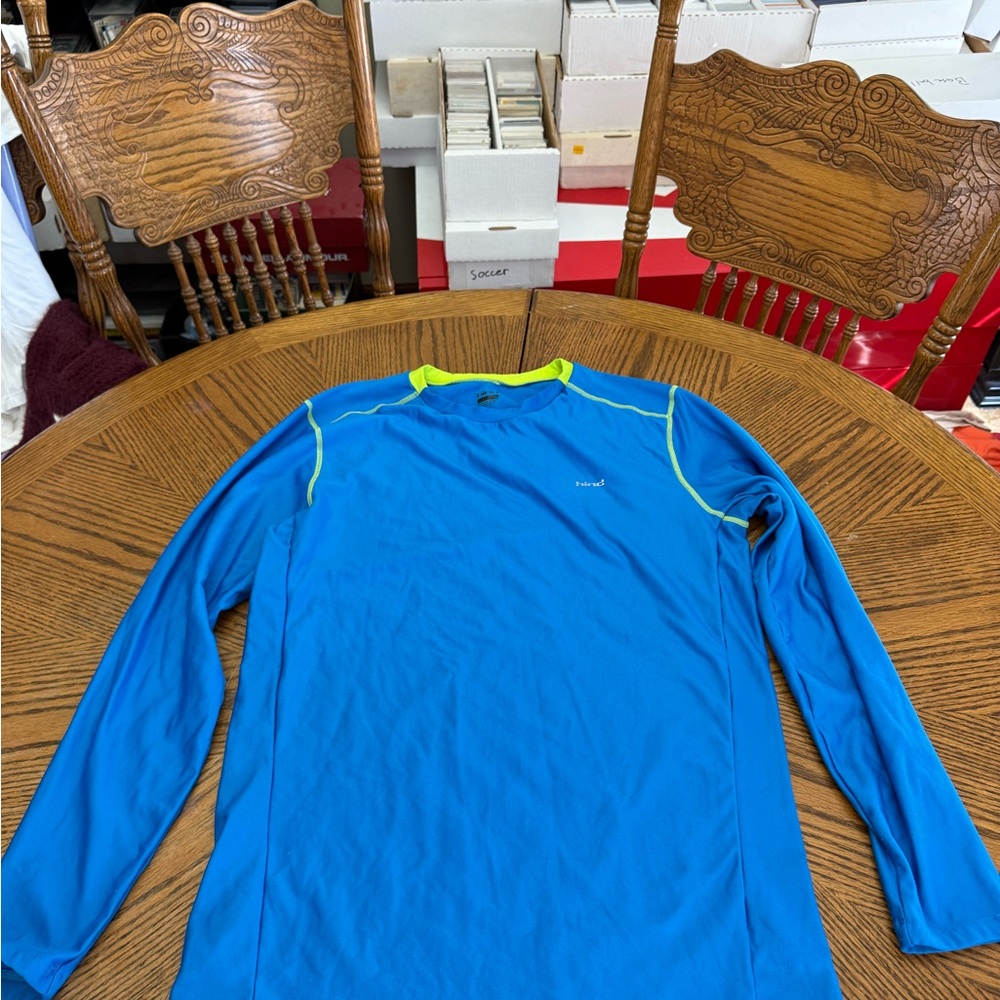 Hind Blue and Yellow Rash Guard Swim Shirt UV Protection